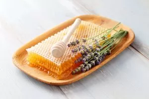 41110007 – honey comb with lavender flowers – sweet food