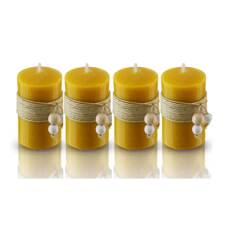 Beeswax candles Advent 4 pc