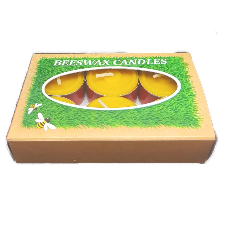 Beeswax candles-Tealights Kraft box 6/1